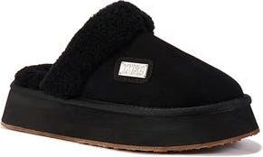 Australia Luxe Genuine Shearling Platform Mule Slipper in Black at Nordstrom Rack, Size 10