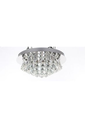 Netlighting Parma 6 Light Flush Chrome Ceiling Fitting in Grey