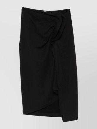 Dries Van Noten cotton midi wrap skirt