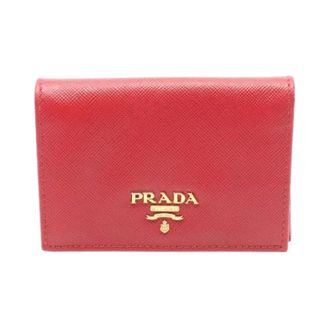 Prada Pre-owned Wallets, female, Red, Size: ONE SIZE Pre-owned Saffiano Leather Bifold Wallet
