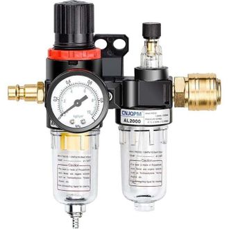 OEM Regolatore Di Pressione Dellaria Compressa, Separatore DAcqua, Separatore DOlio Con Manometro, Raccordi Rapidi Da 1/4, Regolatore Di Pressione Dellari