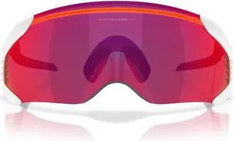 Oakley 52mm Velo Kato Prizm Rectangle Sunglasses in Matte White/prizm Road at Nordstrom