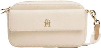 Tommy Hilfiger Tassen, Dames, Beige, ONE Size, Unieke Camera Crossbody Tas