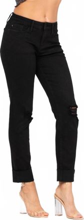 Judy Blue Mid-Rise Destroyed Slim Fit Jeans In Black