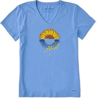 Life is good Crusher V-Neck T-Shirt