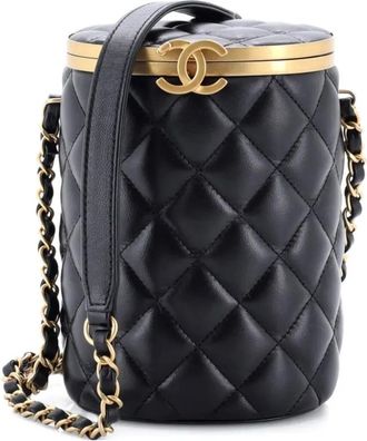 Chanel Crown Box Vanity Bag Quilted Lambskin Small crossbody bag - Nero