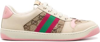 Gucci GG Crystal Screener Sneakers - Dames - Sneakers - Veelkleurig - 39 EU - Leer - Schoenen