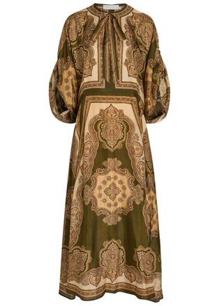 Zimmermann Mahon Printed Silk Midi Tunic Dress - Multicoloured - 00 (UK 6 / XS)