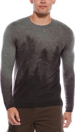 Autumn Cashmere Forest Print Cashmere Crewneck Sweater