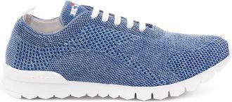 Kiton Sneakers con lacci e finitura in rilievo - Blu