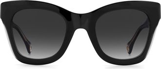 Carolina Herrera 50mm Cat Eye Sunglasses in Black Grey at Nordstrom Rack