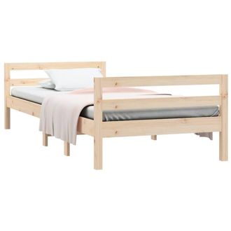 Berkfield Home Beautiful Bed Frame 90x190 cm Single Solid Wood Pine in Natural