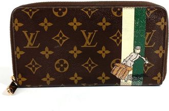 Louis Vuitton Brown Green Monogram Long Wallet (Bi-Fold) (Pre-Owned)