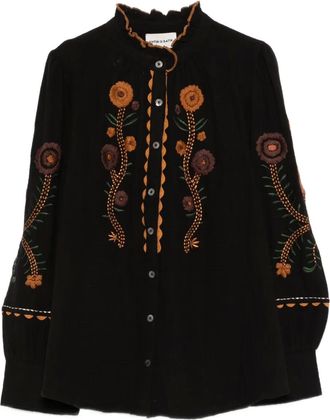 Antik Batik Camicia con ricamo - Nero