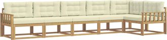 vidaXL Conjunto De Sof&aacute;s De Exterior 4 Uds. Blanco Y Crema Poli&eacute;ster Vidaxl