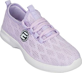 Elite Womens Kona Slip-On Bowling Shoes - Lightweight Athletic, Breathable Knit, Universal Soles, Purple, 5.5 UK