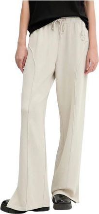 Karl Lagerfeld Broeken, Dames, Beige, L, Katoen, Trainingsbroeken