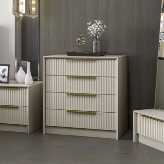 Dmora C&oacute;moda Fanoos, 7 Cajones, Apertura Corredera, Cierre Corredera, 72x45x77h Cm Gris Cemento