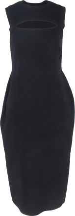 Victoria Beckham VB Body Cutout Midi Dress in Black Viscose