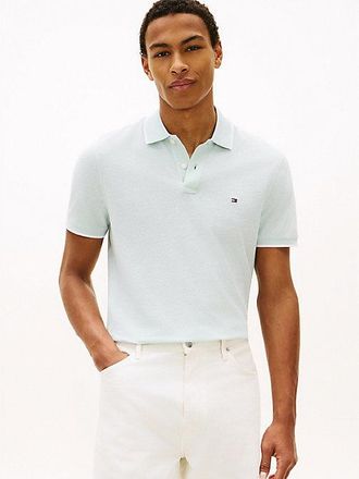 Tommy Hilfiger Regular Fit Pique Polo Shirt With Linen