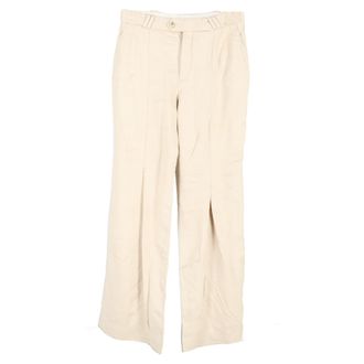 Acne Studios Pleated Wide-Leg Trousers in Nude Viscose