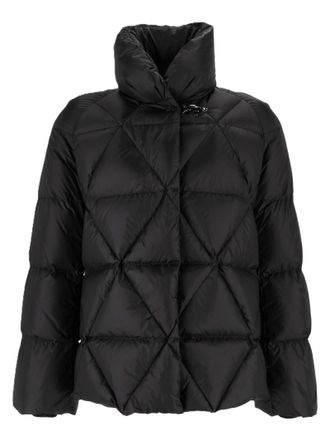 Fay Black Quilted Structured Collar Puffed Jacket
