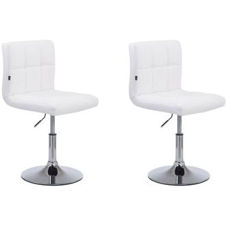 Clp Set 2 Sedie Lounge Palma V2 in similpelle bianco