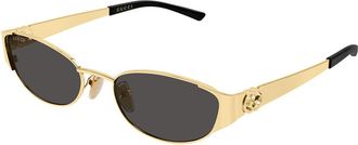 Gucci GG2197S 001 Womens Sunglasses Gold Size 55 - Free RX Lenses - Free RX Lenses