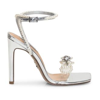 Steve Madden Mirror Heel Sandals with Pearls