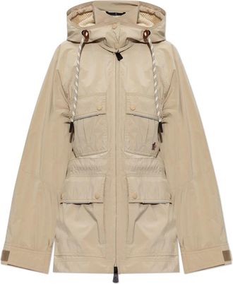 Moncler Grenoble Day-Namic Jacket - Dames - Zomerjassen - Beige - L - Leer - Jassen