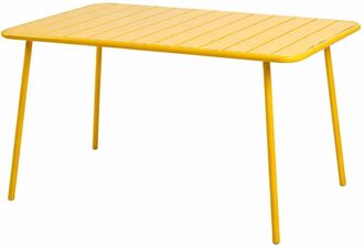 Concept Usine Mesa de jard&iacute;n de 4 a 6 asientos, 120 cm amarillo