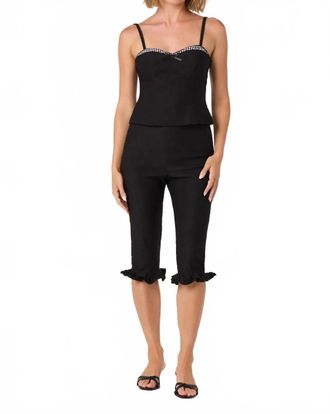 Astr Amalie Sweetheart Top In Black