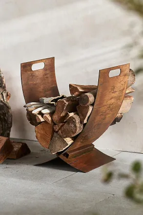 Terrain Half Round Iron Log Holder