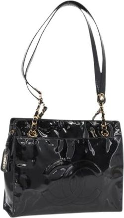 Chanel Pre-owned Shoulder Bags, female, Black, Size: ONE SIZE Pre-owned Vintage Leather Shoulder Bag