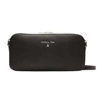 Patrizia Pepe Dames, Tassen, Zwart, Maat: ONE Size Leer