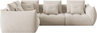 MICADONI 5-Sitzer Design Ecksofa Bloom mit Eckteil links - Samtbezug
