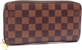 Louis Vuitton Damier Canvas Ebene Damier Canvas Long Wallet (Bi-Fold) (Pre-Owned)