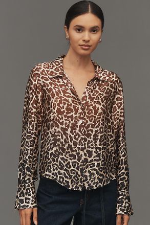Cloth & Stone Animal Print Jacket Top