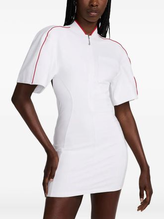 Nike x Jacquemus mini-jurk met open rug en rits - Wit