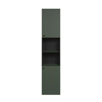 Calicosy Columna de ba&ntilde;o con 2 puertas y nichos H186 cm - Verde y Negro