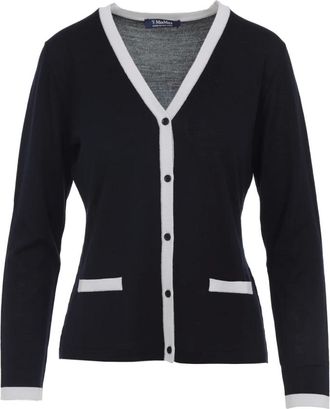 Max Mara Dames, Truien, Blauw, Maat: XS Wol