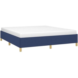 vidaXL Cama Sin Colch&oacute;n Tela Azul 160x200 Cm Vidaxl