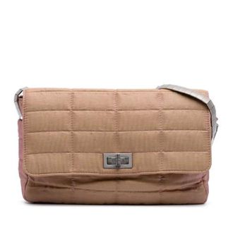 Chanel Pre-owned Cross Body Bags, female, Brown, Size: ONE SIZE Pre-owned Vintage Nylon Shoulder Bag