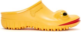 J.W.Anderson x Wellipets Frog round-toe clogs - unisex - PVC/Polyurethane/Calf Suede/PVC - 42 - Yellow