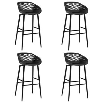 vidaXL Taburetes De Cocina 4 Unidades Negro Vidaxl