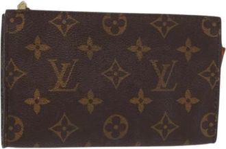 Louis Vuitton Pre-owned Vintage Canvas Portemonnee - Dames - Vintage Accessoires - Bruin - ONE Size - Vintage