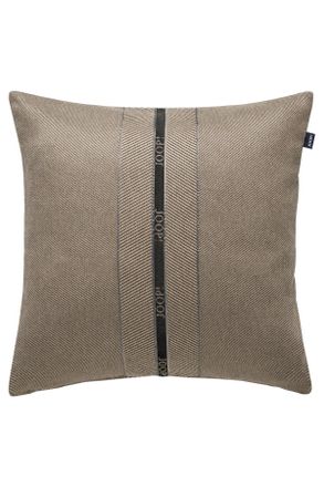 Joop Kissenhülle, Beige, Mokka, Textil, Schriftzug, 40x40 cm, hochwertige Qualität, Heimtextilien, Bezüge, Kissenbezüge