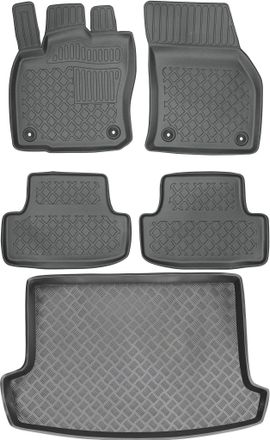 OEM Volkswagen T-roc Crossover De 2018 (juego) - Alfombrillas Para Coche + Alfombrilla Para Maletero