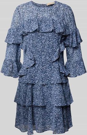 Michael Kors Minikleid mit Volants in Marine, Gr&ouml;&szlig;e XS