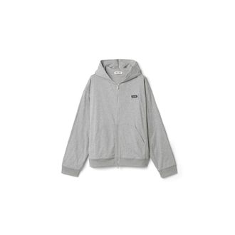 Miu Miu Cotton Fleece Hoodie, Woman, Grey, Size XS